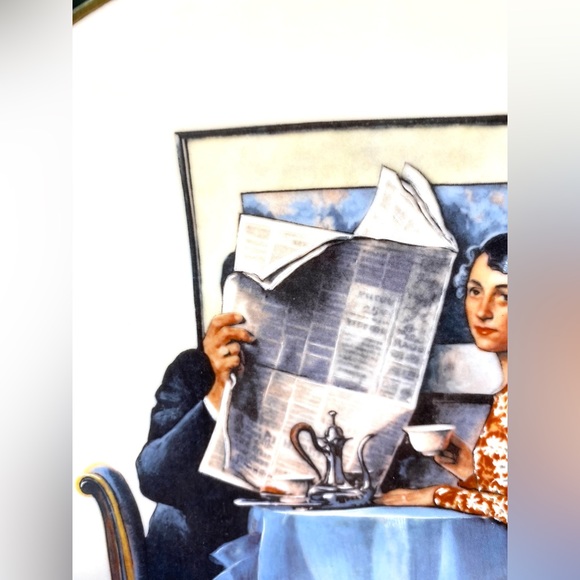 Norman Rockwell Saturday Evening Post Classics Breakfast Conversation 1981 Sept - Picture 3 of 7